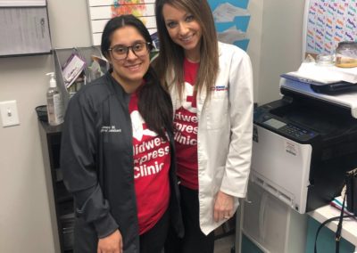 Midwest Express Clinic wears red shirts for National Wear Red Day on 2/7/20.