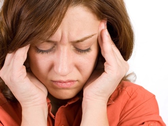 Woman with a headache