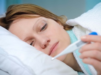 Woman with fever