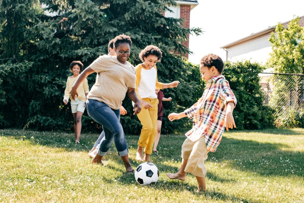 Creating childhood memories Best soccer players outdoor