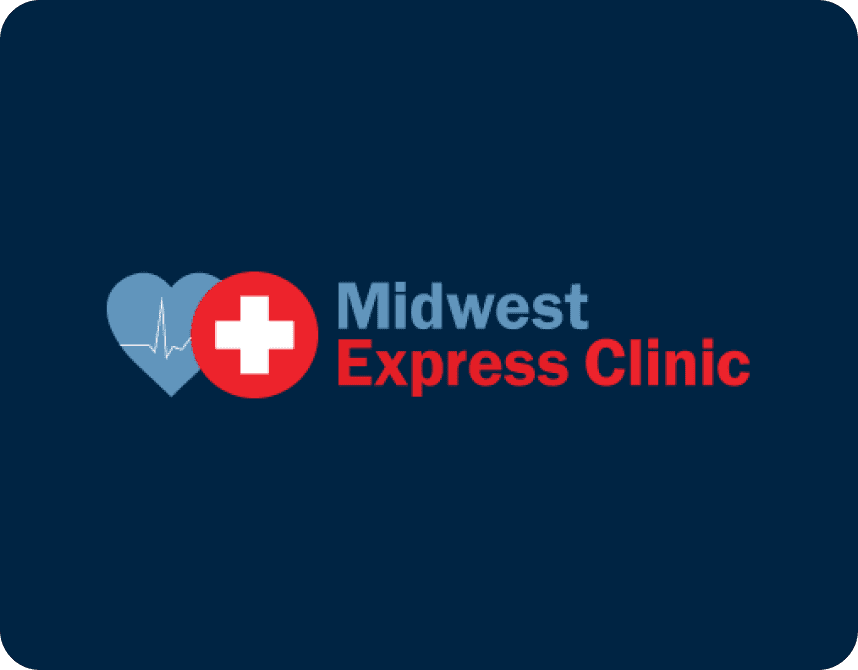 Midwest Express Clinic logo with background